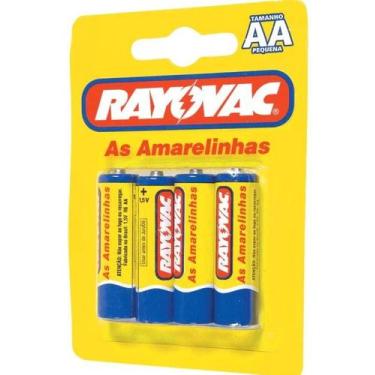 Imagem de Pilha Rayovac Amarelinha AA Tubo Embalagem Com 4 Unidades