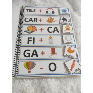 Imagem de Caderno Atividades Dislexos Alfabetização Com Fichas Caneta - T&D JOGO