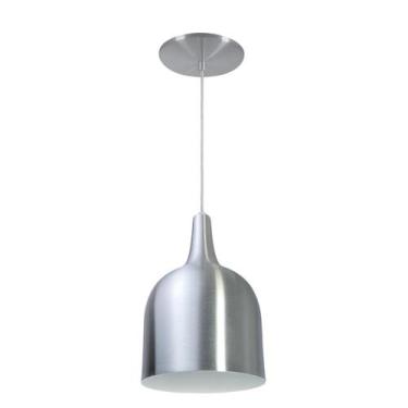 Imagem de Kit 6 Luminária Pendente Gota Com Interior Branco Brilho Com Fiação 11