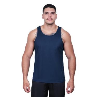 Imagem de Regata Masculina Dryfit - Techmalhas, Azul marinho, G