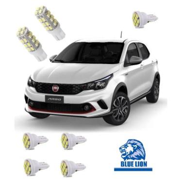 Imagem de Kit Lâmpadas Led Fiat Argo Pingo Torpedo Super Branca - Blue lion