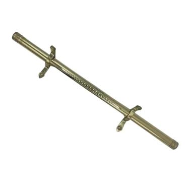 Imagem de Haste de pressão de carpete para escadas, ferragens douradas, todas as tiras de cobre para borda da escada, tubos resistentes à ferrugem, fácil de removê-lo, suporte para escadas com carpete em