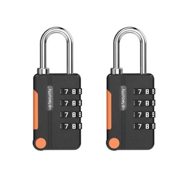 Imagem de TOKSHOP Cadeado com Segredo 4 Dígitos 30mm Segurança para Mochila Mala Armário (2, Preto)