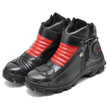 Imagem de Coturno Motociclista Masculino Couro Tratorado Aventura - Fakcini, 39,