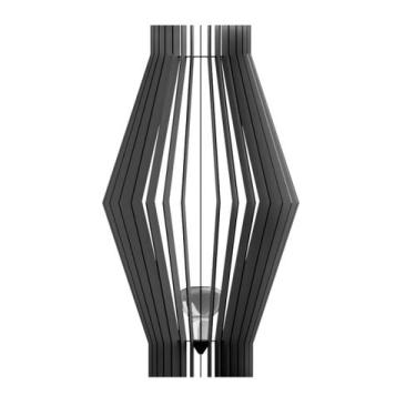 Imagem de Luminária de Chão ACRÓPOLE MDF Luminária - CORALISA, Preto, Bivolt