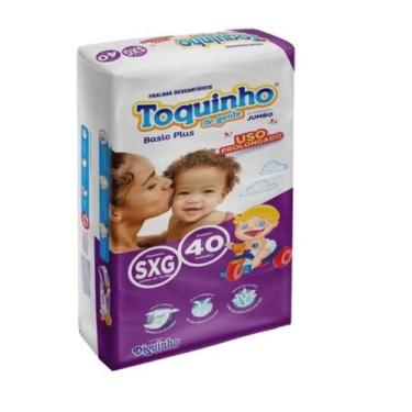 Imagem de Fralda Descartável Toquinho Basic Plus XXG 40  Fraldas 