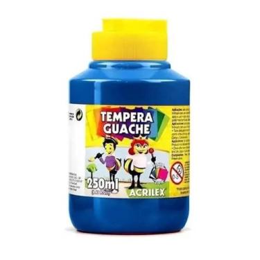 Imagem de Tinta Tempera Guache Acrilex 250ml Escolar Infantíl Escolha a Cor, AZU