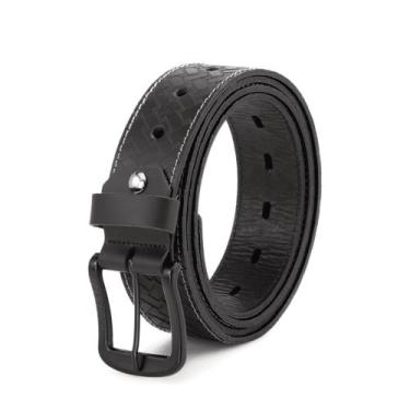 Imagem de Cinto Masculino Casual Ajustavel Couro Use Young Lançamento, Preto, 12