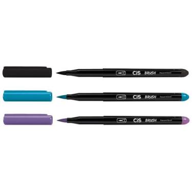 Imagem de Kit 03 Caneta Pincel Marcador CIS Brush Pen Escolha a Cor