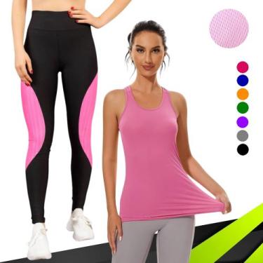 Imagem de Camiseta REGATA DRY FIT Tecido furadinho + CALÇA leg LEGGING REDINHA C