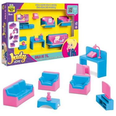 Imagem de Coleção Judy Home Sala Casa de Boneca C/ Moveis e Acessórios - Samba T