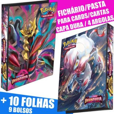 Imagem de Pasta Fichário Capa Dura 4 Argolas Pokémon Origem Perdida Giratina Zor