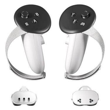 Imagem de Saqico Controller Grips strap for Meta/Oculus Quest 3s and Quest 3, Adjustable Knuckle straps Compatible with Quest 3S & Quest 3 Accessories - Anti-Slip Controller Grips with Soft Hand Strap, Fit for