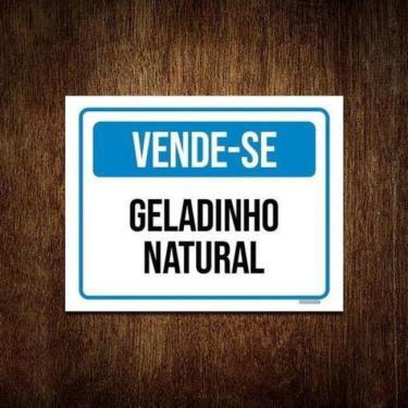 Imagem de Kit 5 Placas Sinalização Vende-Se Geladinho Natural