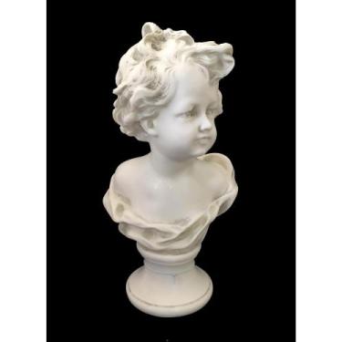 Imagem de Busto Decorativo Branco Poliresina Menino Formosa - LUXdécor casa e ja