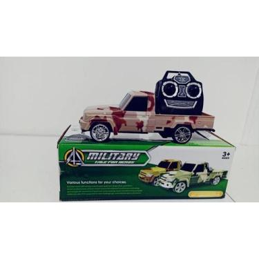 Imagem de Brinquedo Caminhonete Militar Exército Controle Remoto (marrom) - Fun 