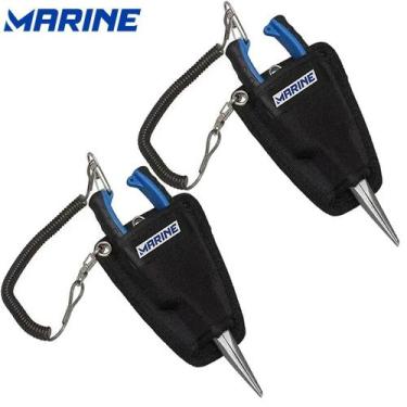 Imagem de Kit 2 Alicates Inox Marine  Bico Saca Argola + Bainha e Cordão MS-SRP