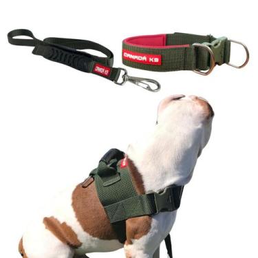 Imagem de Combo Coleira Peitoral  Guia  Coleira para Cachorro Tamanho Grande - C