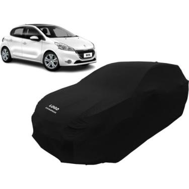 Imagem de Capa Carro Com Logo Peugeot 208 Tecido Anti Riscos - Mz, Preta