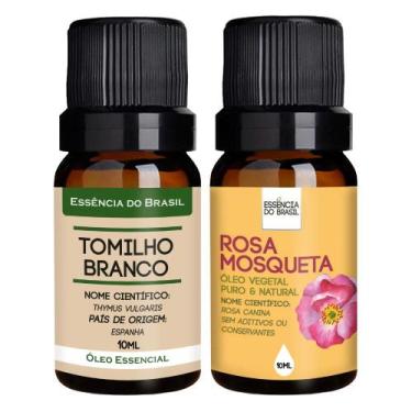 Imagem de Kit Óleo Essencial Tomilho + Óleo Vegetal Rosa Mosqueta 10ml - Essênci