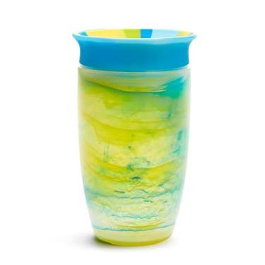 Imagem de Munchkin® Copo infantil Miracle® 360, à prova de derramamento, 283 g, redemoinho tropical, azul/multi