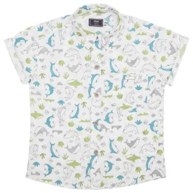 Imagem de Camisa Infantil Look Jeans Manga Curta Estampada, 04