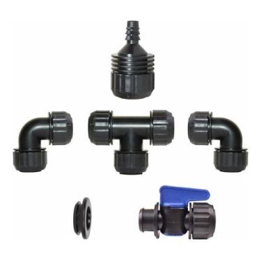 Imagem de Conexões Para Mangueiras De Irrigação Santeno (6 Peças), Preto