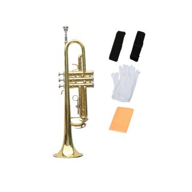 Imagem de Kit Trompete Tivoli Si Bemol Bb Laqueado Estojo Case Luxo