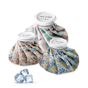 Imagem de Teslniher Bolsas de Gelo para Ferimentos Reutilizáveis, 3 Pacotes, Bolsa de Gelo, Bolsa de Água Fria, Bolsa Quente para Alívio da Dor, Bolsa de Gelo Elástica À Prova de Vazamento, Tamanho 6 9 11"