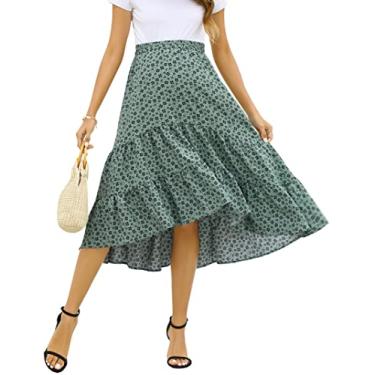 Imagem de FUNJULY Vestido feminino de gestante com saia de praia longa para sessão de fotos, G - verde