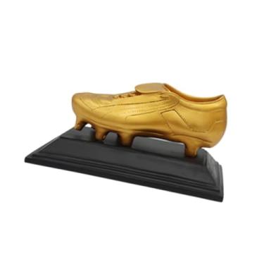 Imagem de Troféu de futebol de chuteira dourada Troféu de resina Troféu de jogo de futebol Escultura para estante, Cobre