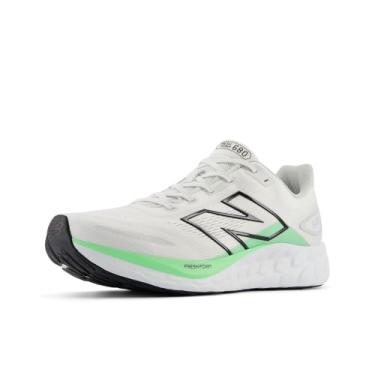 Imagem de New Balance Fresh Foam 680 V8 Tênis de corrida masculino, Reflexo/matéria cinza/jade elétrico, 12 Wide