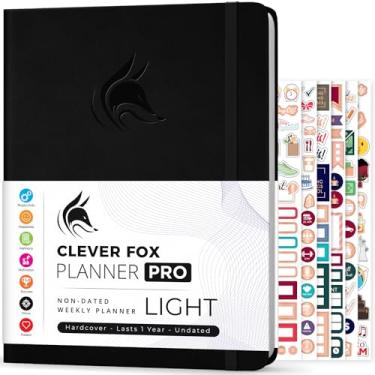 Imagem de Clever Fox Planner Pro Light – Planejador de vida semanal e mensal para aumentar a produtividade, gerenciamento de tempo e atingir seus objetivos, 21 x 28 cm (preto)
