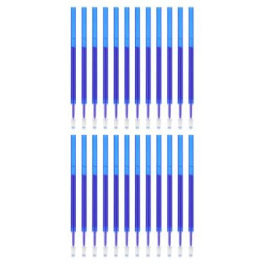 Imagem de PATIKIL Recargas de caneta de gel apagáveis, 24 peças de refil de canetas de tinta gel, caneta de clique de ponta fina de 0,5 mm, canetas retráteis para planejador, pintura, azul