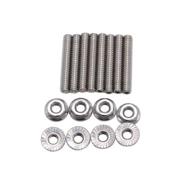 Imagem de 8 peças/conjunto SHLPDFM Polido Prata SBC Tampa de Válvula Parafusos de Aço Inoxidável 304 Serve para Blocos Pequenos Chevy 265 283 302 305 327 350 400 Motores 1955-1986