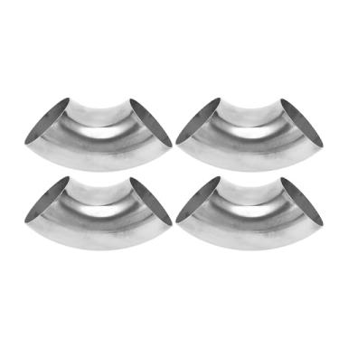 Imagem de Motoforti 4 peças 90 graus curva mandril cotovelo carro modificado tubo de escape tubulação tubulação 6.3 cm espessura OD 1,5 mm/16GA 63x152x1,5 mm 201 aço inoxidável 4 peças