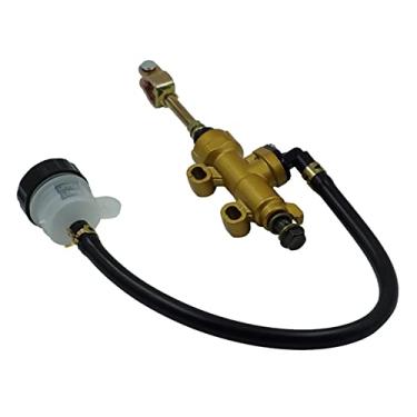 Imagem de ZHENDAUS Bomba de cilindro mestre de freio traseiro para 110 125 150 200 250 CC Go Kart ATV Quad para motocicleta ATV Dirt Bike (dourado)