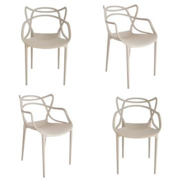 Imagem de Kit 4 Cadeiras Allegra Para Cozinha Sala De Jantar Area Externa - Cass