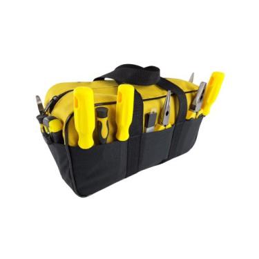 Imagem de Bolsa De Lona Mala Para Ferramentas Eletricista 8 Divisões - Art Mania