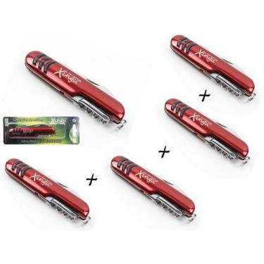 Imagem de Kit 5 Canivetes 5 Funções Xingu XV3177 Estilo Suíço - Cores, Cor verme