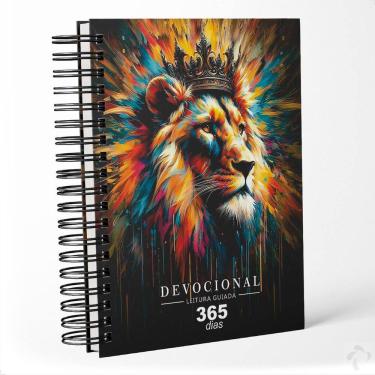 Imagem de Caderno Devocional Leitura E Estudos Bíblicos Capa Dura Leão