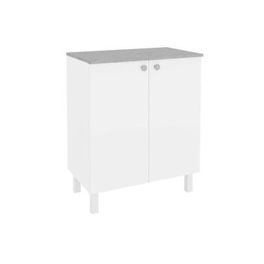 Imagem de Balcão Multiuso P- área Serviço Duo Duplo Baixo C- 2 Portas Branco - Telasul