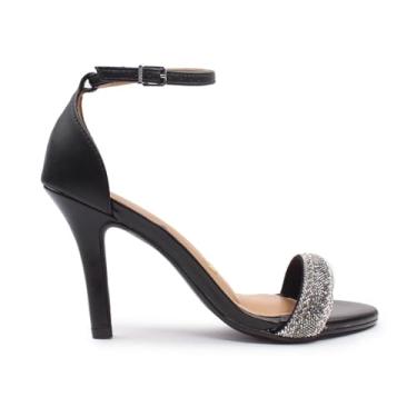 Imagem de Sandalia Feminina Vizzano Salto Fino Strass (Preto, BR, Adulto, Numérico, 34)