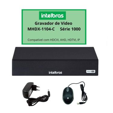 Imagem de DVR INTELBRAS MULTI HD 04 Canais MHDX 1104-C