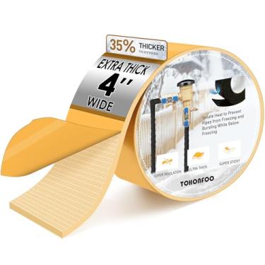 Imagem de TOHONFOO Isolamento De Tubos - Fita Isolante De Espuma - Fita Isolante Para Tubos De Água - Envoltório Isolante Para Tubos - Fita Térmica Para Tubos De Água - Isolamento De Linha Ca - Isolamento De