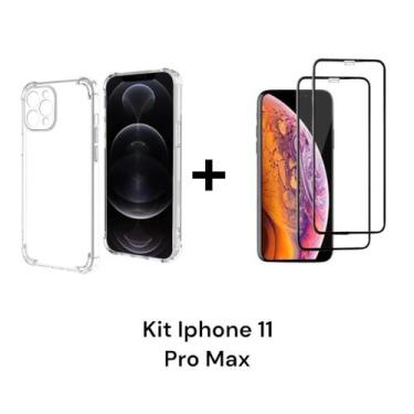 Imagem de 2UN Películas 3D + 1UN Capa Anti Impacto Para Iphone 11 / 11PRO / 11PR