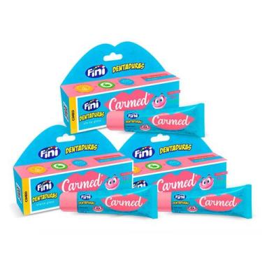 Imagem de Kit 3 Unidades Hidratante Labial Carmed Fini Dentaduras Efeito Gloss 1