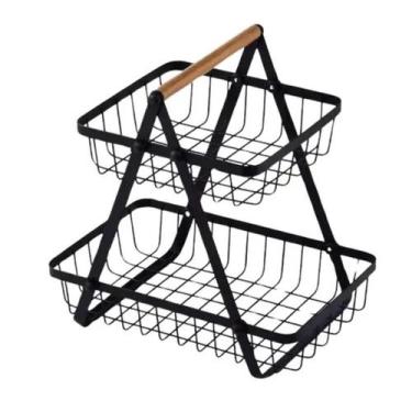 Imagem de Fruteira De Mesa Decor & Home Organizador De Frutas Cesto Metal Aramad