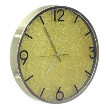 Imagem de Relógio De Parede 30 Cm Decorativo Silencioso Quarto / 084 - PGB, Dour