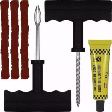 Imagem de 2 Kits Reparo Para Pneus Sem Câmara Carro Moto Profissional - Bestfer